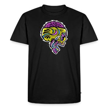 Crâne de sucre fou - T-shirt Premium bio Homme - noir - Devant - Nico (187cm)