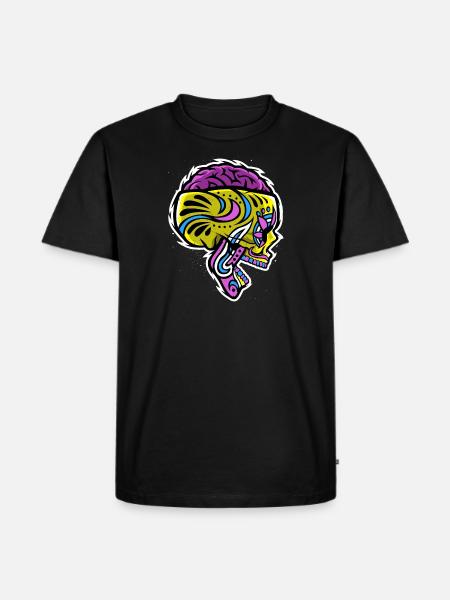 Crazy sugar skull - Men's Premium Organic T-Shirt - black