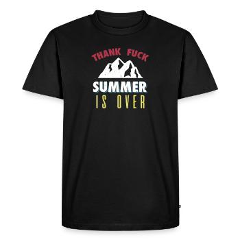 Summer is over - Men's Premium Organic T-Shirt - black - Front - Nico (187cm)