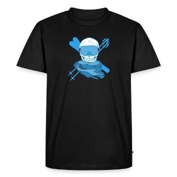 skieur - T-shirt Premium bio Homme - noir - Devant - Nico (187cm)