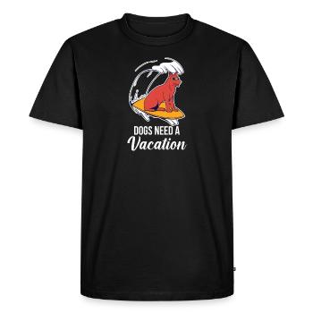 Vacances avec chien, vacances avec chien, chien a besoin de vacances - T-shirt Premium bio Homme - noir - Devant - Nico (187cm)
