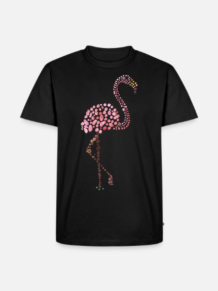 flamand rose - T-shirt Premium bio Homme - noir