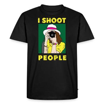 Photographer Photos Photo Cameraman Paparazzo - Men's Premium Organic T-Shirt - black - Front - Nico (187cm)