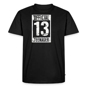 Cadeaux officiels pour adolescents de 13 ans 13e anniversaire - T-shirt Premium bio Homme - noir - Devant - Nico (187cm)