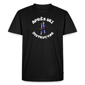 Moniteur d’après-ski - T-shirt Premium bio Homme - noir - Devant - Nico (187cm)