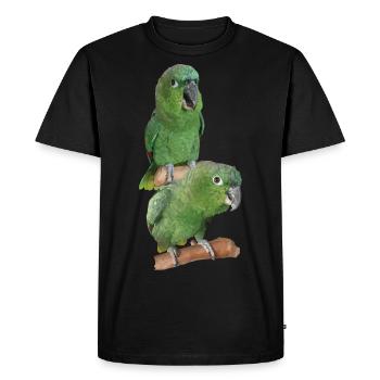 The farinous parrot - Men's Premium Organic T-Shirt - black - Front - Nico (187cm)