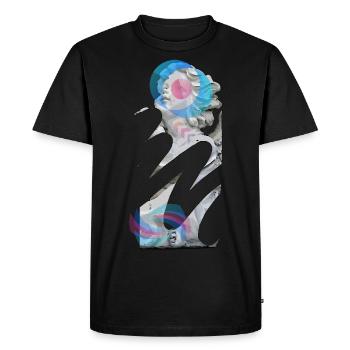 Logo ange stylé - T-shirt Premium bio Homme - noir - Devant - Nico (187cm)