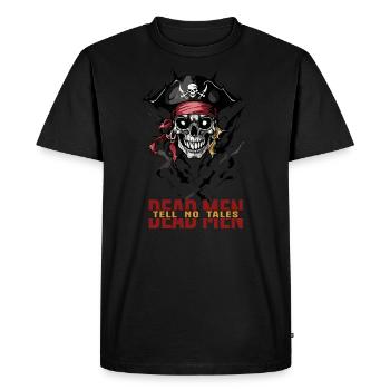 Dead Men Tell No Tales pirate - T-shirt Premium bio Homme - noir - Devant - Nico (187cm)