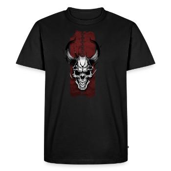 Poigne du démon : Crâne sinistre - T-shirt Premium bio Homme - noir - Devant - Nico (187cm)