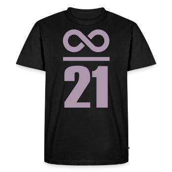 Infini de 21 millions de Bitcoin - T-shirt Premium bio Homme - noir - Devant - Nico (187cm)