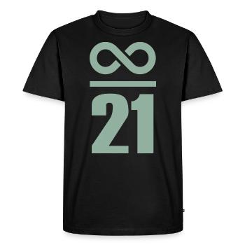 Infini de 21 millions de Bitcoin - T-shirt Premium bio Homme - noir - Devant - Nico (187cm)