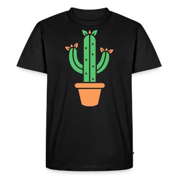 Cactus - T-shirt Premium bio Homme - noir - Devant - Nico (187cm)