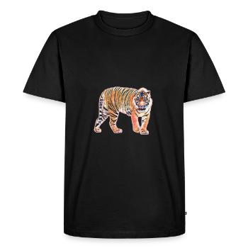Tiger - T-shirt Premium bio Homme - noir - Devant - Nico (187cm)
