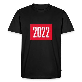 2022 - Men's Premium Organic T-Shirt - black - Front - Nico (187cm)