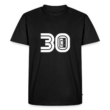 30 Musique Fan Rétro Cassette Musique - T-shirt Premium bio Homme - noir - Devant - Nico (187cm)