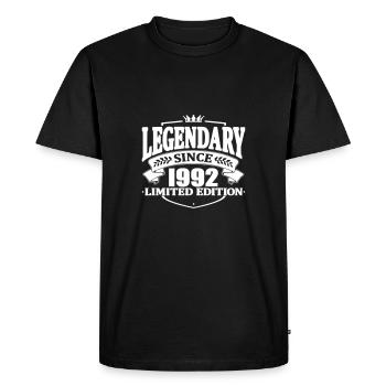 Legendary since 1992 - Men's Premium Organic T-Shirt - black - Front - Nico (187cm)