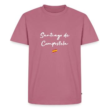 Santiago de compostela - Men's Premium Organic T-Shirt - mauve - Front - Nico (187cm)