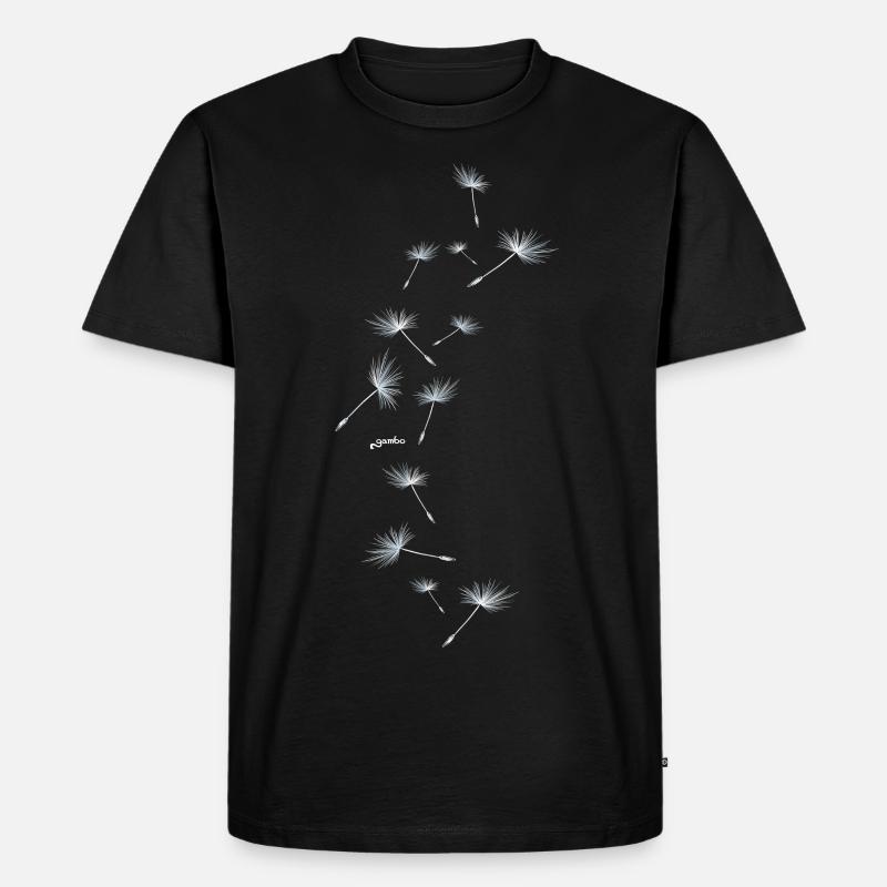 Pusteblume Design 5 - Männer Premium Bio T-Shirt - Schwarz