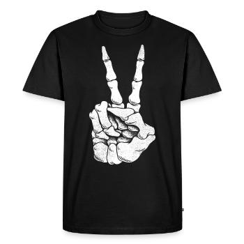 Squelet costume d’Halloween Peace - T-shirt Premium bio Homme - noir - Devant - Nico (187cm)
