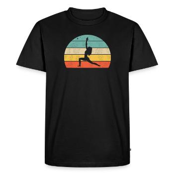 Chemise de yoga - T-shirt Premium bio Homme - noir - Devant - Nico (187cm)