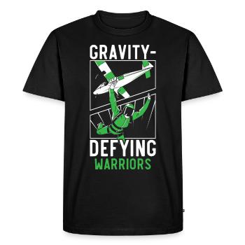 Paratroopers Skydiving Skydiving - Men's Premium Organic T-Shirt - black - Front - Nico (187cm)