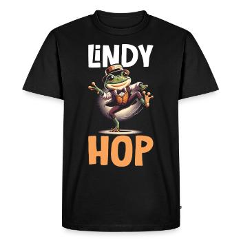 Lindy Hop Dancer Swinging Dancing Swing Dance - Men's Premium Organic T-Shirt - black - Front - Nico (187cm)