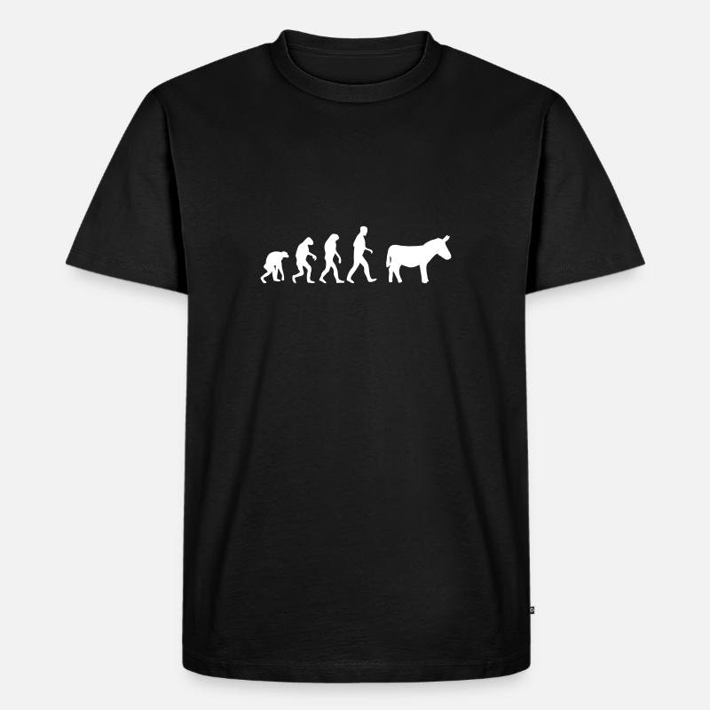 esel evolution - Männer Premium Bio T-Shirt - Schwarz