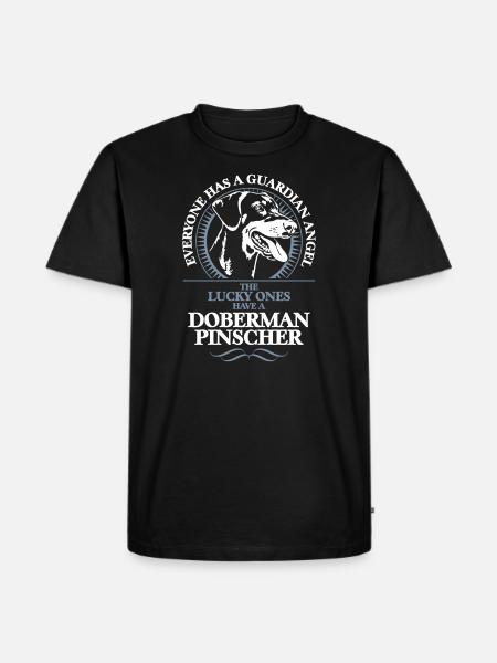 GUARDIAN ANGEL DOBERMAN PINSCHER - Men's Premium Organic T-Shirt - black