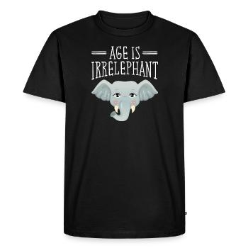 Age Is Irrelephant - Cute Birthday Elephan - T-shirt Premium bio Homme - noir - Devant - Nico (187cm)