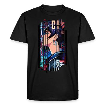 Cyborg Woman futuristique - T-shirt Premium bio Homme - noir - Devant - Nico (187cm)
