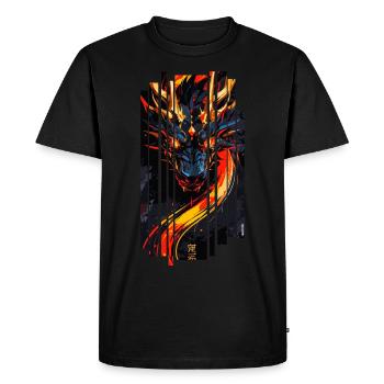 Dragon fantasy rouge - T-shirt Premium bio Homme - noir - Devant - Nico (187cm)