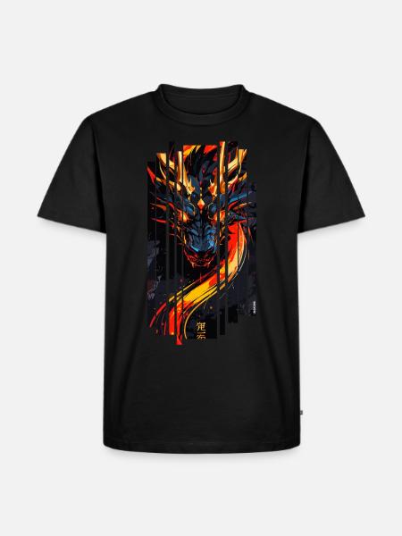 Red fantasy dragon - Men's Premium Organic T-Shirt - black