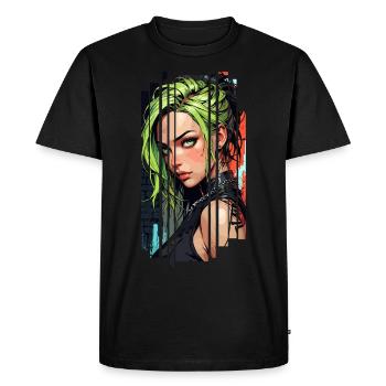 Cyber femme Urban city - T-shirt Premium bio Homme - noir - Devant - Nico (187cm)