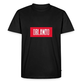 ORLANDO - T-shirt Premium bio Homme - noir - Devant - Nico (187cm)