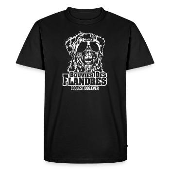 BOUVIER DES FLANDRES coolest dog Sort de chien - T-shirt Premium bio Homme - noir - Devant - Nico (187cm)