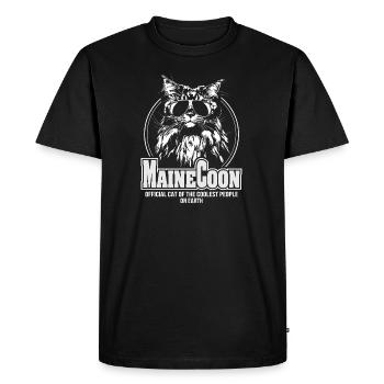 MAINE COON coolest people Wilsigns Chat - T-shirt Premium bio Homme - noir - Devant - Nico (187cm)