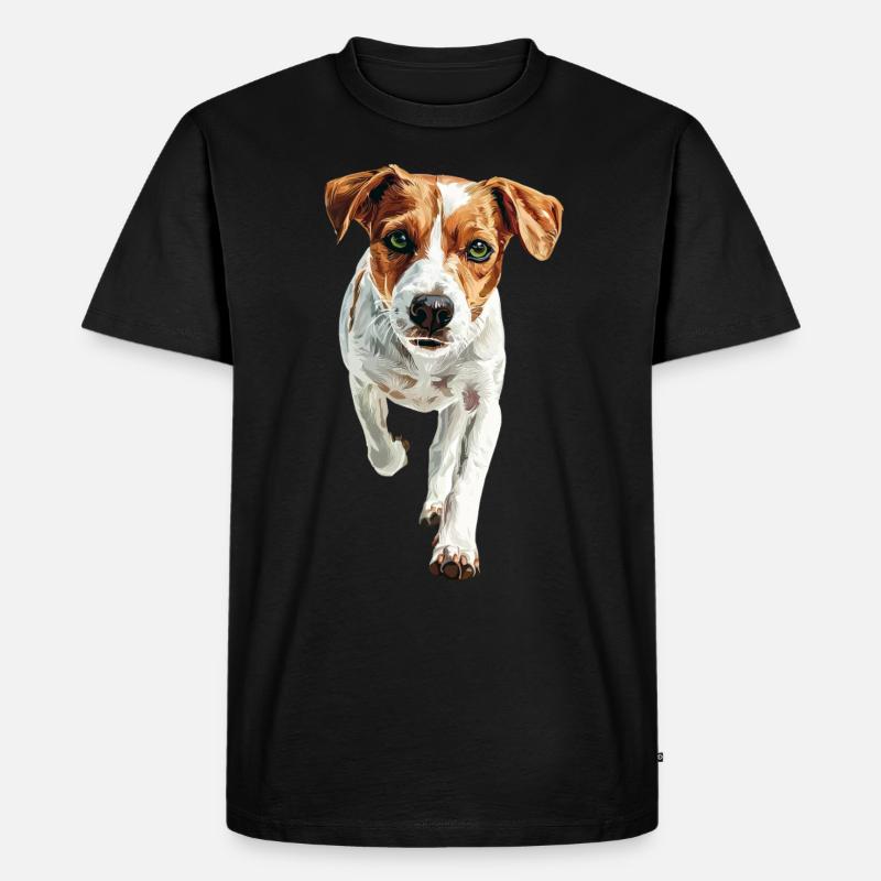 Jack Russell Terrier - Männer Premium Bio T-Shirt - Schwarz