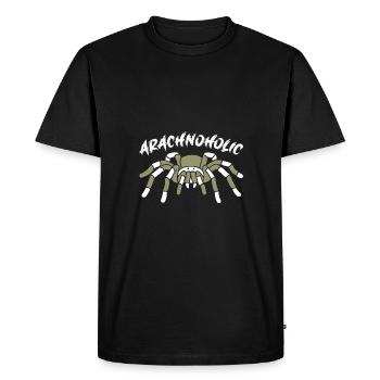 Arachnoholic Spiderfan J’adore les araignées - T-shirt Premium bio Homme - noir - Devant - Nico (187cm)