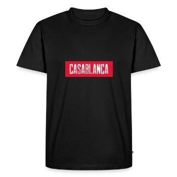 CASABLANCA - Men's Premium Organic T-Shirt - black - Front - Nico (187cm)