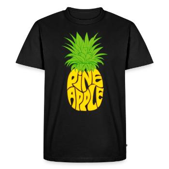 Pinas / Fruits tropicaux - T-shirt Premium bio Homme - noir - Devant - Nico (187cm)