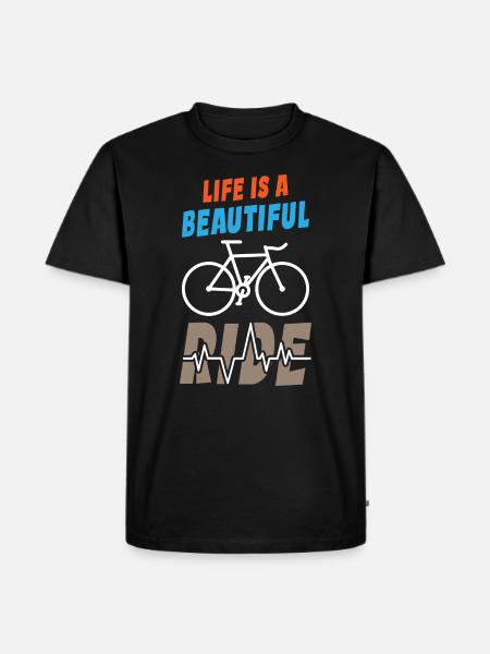 Life is Beautiful Ride - Men's Premium Organic T-Shirt - black