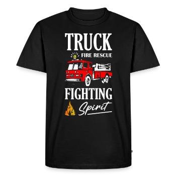 Fire Rescue Fighting Spirit - Men's Premium Organic T-Shirt - black - Front - Nico (187cm)