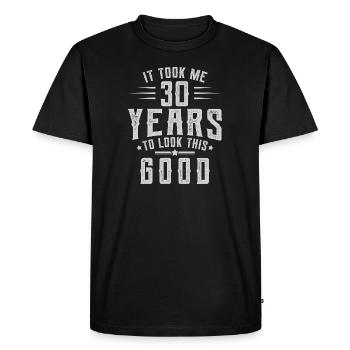 30th birthday gift: It took me 30 years - Men's Premium Organic T-Shirt - black - Front - Nico (187cm)