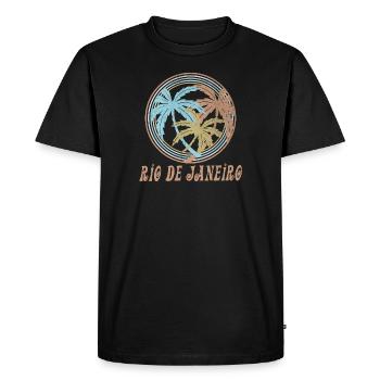 Rio de Janeiro - T-shirt Premium bio Homme - noir - Devant - Nico (187cm)