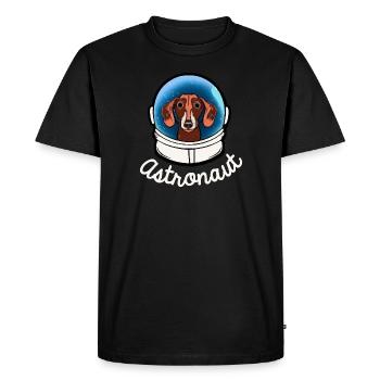 Teckel Astronaute Chien Cadeau Viennois - T-shirt Premium bio Homme - noir - Devant - Nico (187cm)