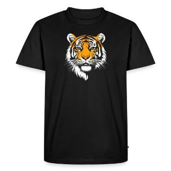 Tigre Portrait Grand Chat Animaux Animal - T-shirt Premium bio Homme - noir - Devant - Nico (187cm)
