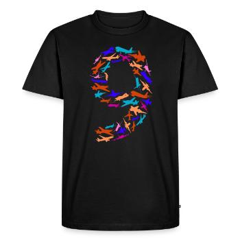 Birthday Boy 9 Years Airplane Airplanes - Men's Premium Organic T-Shirt - black - Front - Nico (187cm)