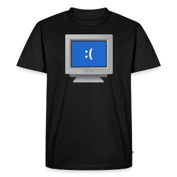 CRT design - Votre pc a un problème... - T-shirt Premium bio Homme - noir - Devant - Nico (187cm)