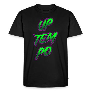 Uptempo Festival Design For Ravers - Men's Premium Organic T-Shirt - black - Front - Nico (187cm)