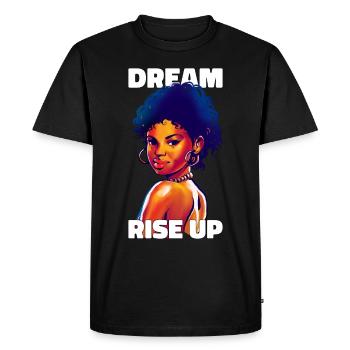 Histoire des Noirs Fierté Citation Cadeau - T-shirt Premium bio Homme - noir - Devant - Nico (187cm)